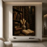 Old Library Antique Book Wall Art Canvas Print - Image 4