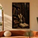 Old Library Antique Book Wall Art Canvas Print - Image 6