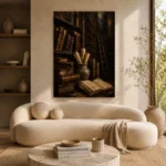 Old Library Antique Book Wall Art Canvas Print - Image 9