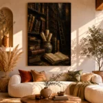 Old Library Antique Book Wall Art Canvas Print - Image 11