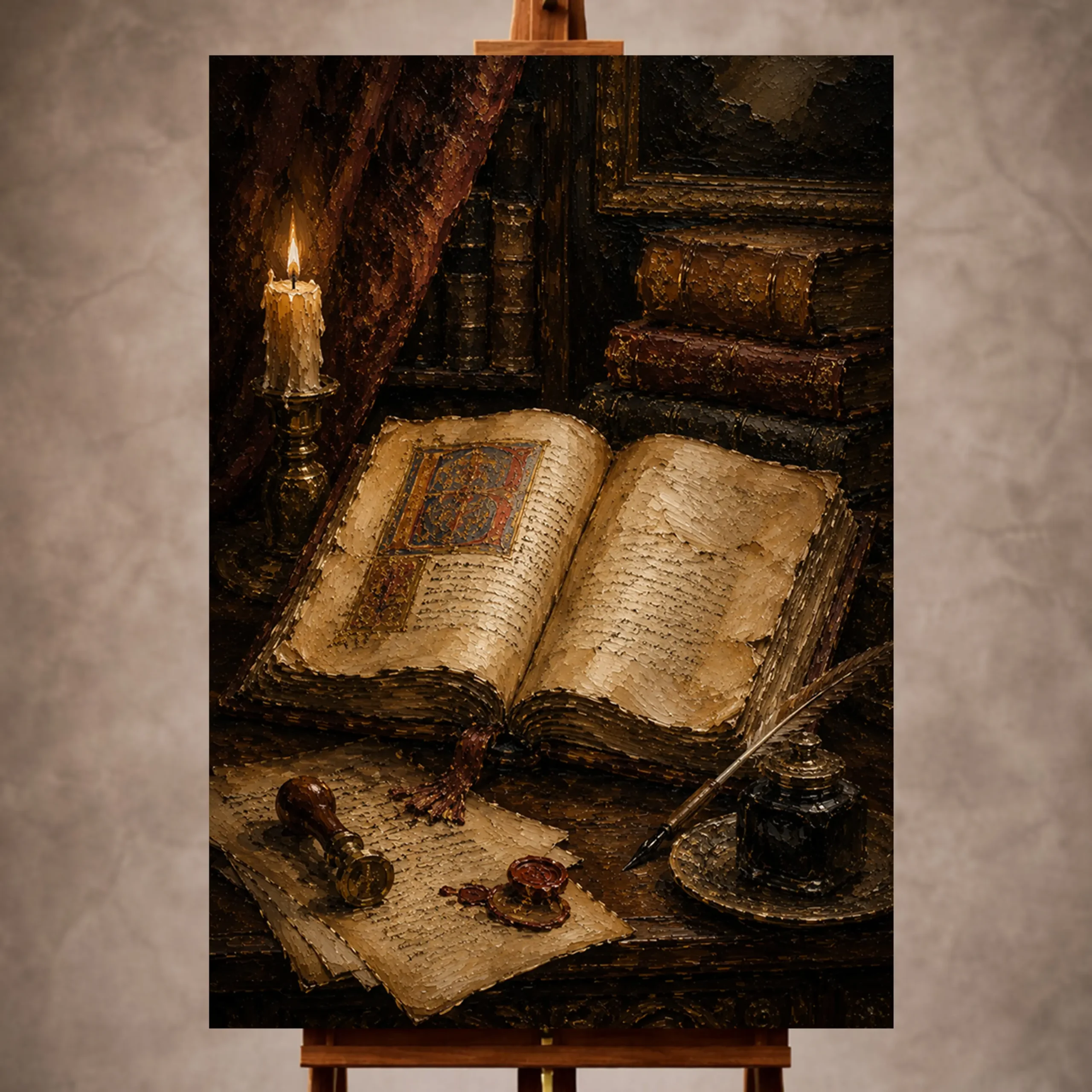 Premium Wall Art Dikey Html Edition – TNBRSM008 Image 1 Antique Book Wall Art wall art print for elegant interiors