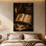 Illuminated Manuscript Antique Book Wall Art Canvas Print - Image 8