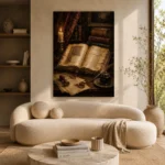 Illuminated Manuscript Antique Book Wall Art Canvas Print - Image 9