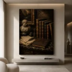 Classical Bust Antique Book Wall Art Canvas Print - Image 4