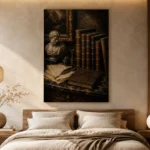 Classical Bust Antique Book Wall Art Canvas Print - Image 8