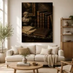 Classical Bust Antique Book Wall Art Canvas Print - Image 10