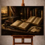 Antique Book Wall Art wall art print for elegant interiors