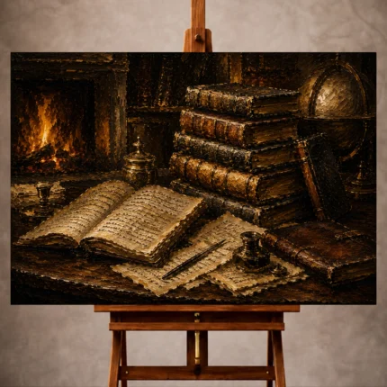 Antique Book Wall Art wall art print for elegant interiors