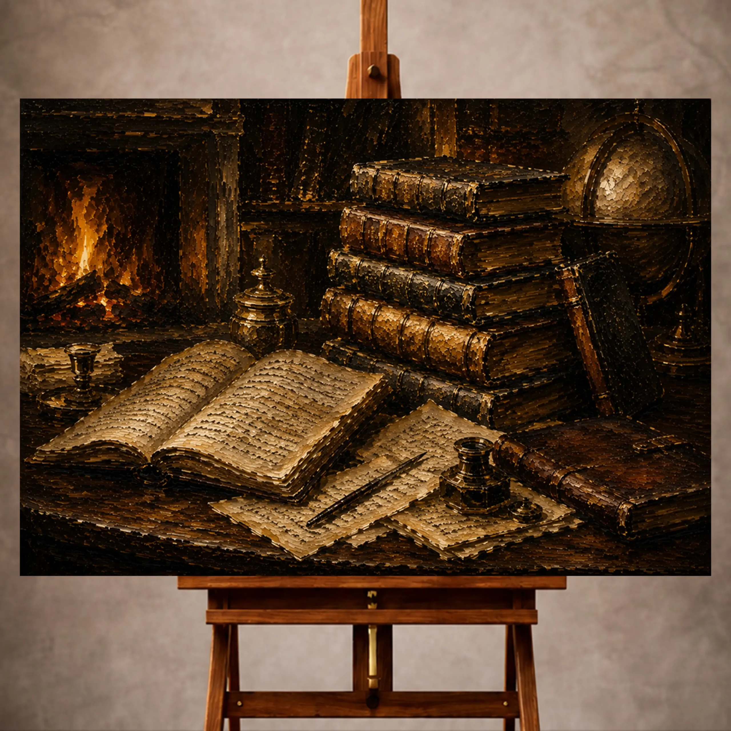 Premium Wall Art Yatay Html Edition – TNBRSM013 Image 1 Antique Book Wall Art wall art print for elegant interiors