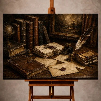 Antique Book Wall Art wall art print for elegant interiors
