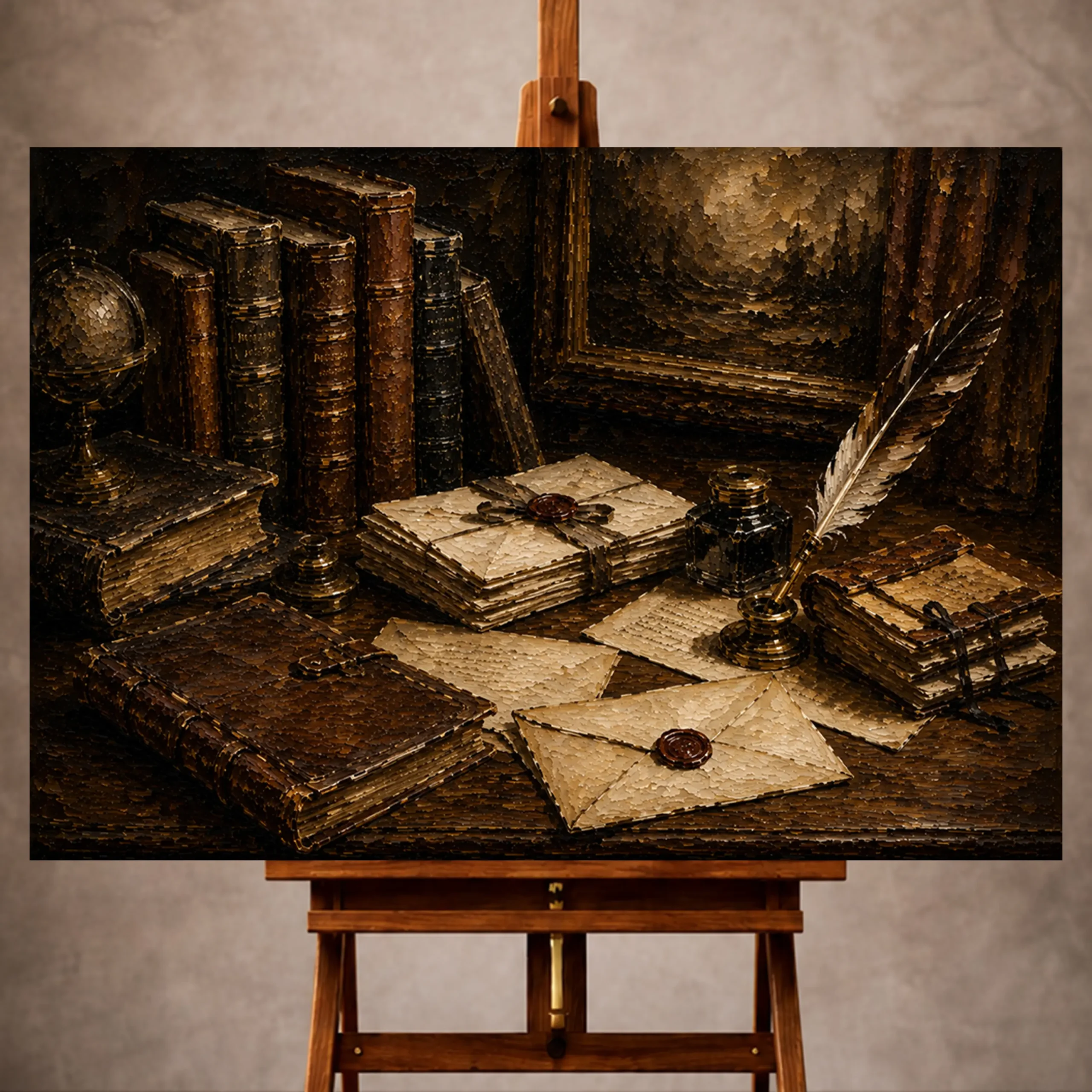 Premium Wall Art Yatay Html Edition – TNBRSM014 Image 1 Antique Book Wall Art wall art print for elegant interiors