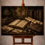 Antique Book Wall Art wall art print for elegant interiors
