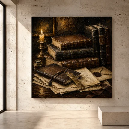 Antique Book Wall Art wall art print for elegant interiors