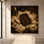 Antique Book Wall Art wall art print for elegant interiors
