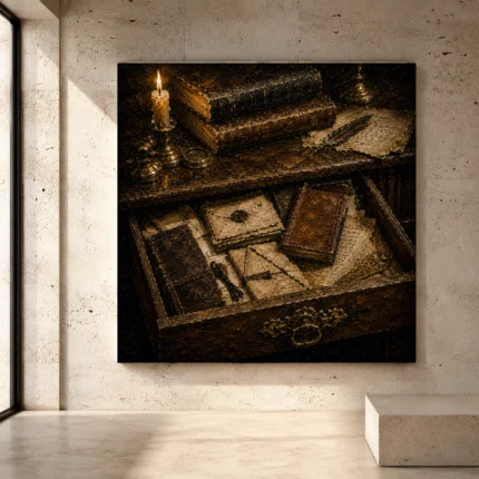Antique Book Wall Art wall art print for elegant interiors