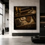 Secret Drawer Antique Book Wall Art Canvas Print - Image 3