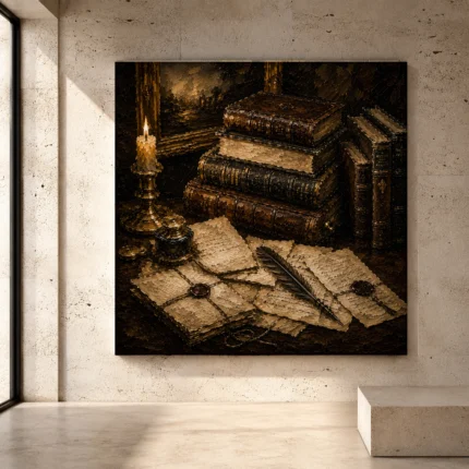 Antique Book Wall Art wall art print for elegant interiors