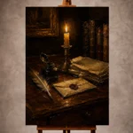 Dark Academia Wall Art wall art print for elegant interiors