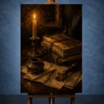 Wax Seal Letter Dark Academia Wall Art Canvas Print - Image 2