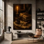 Wax Seal Letter Dark Academia Wall Art Canvas Print - Image 3