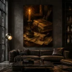 Wax Seal Letter Dark Academia Wall Art Canvas Print - Image 5