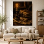 Wax Seal Letter Dark Academia Wall Art Canvas Print - Image 10