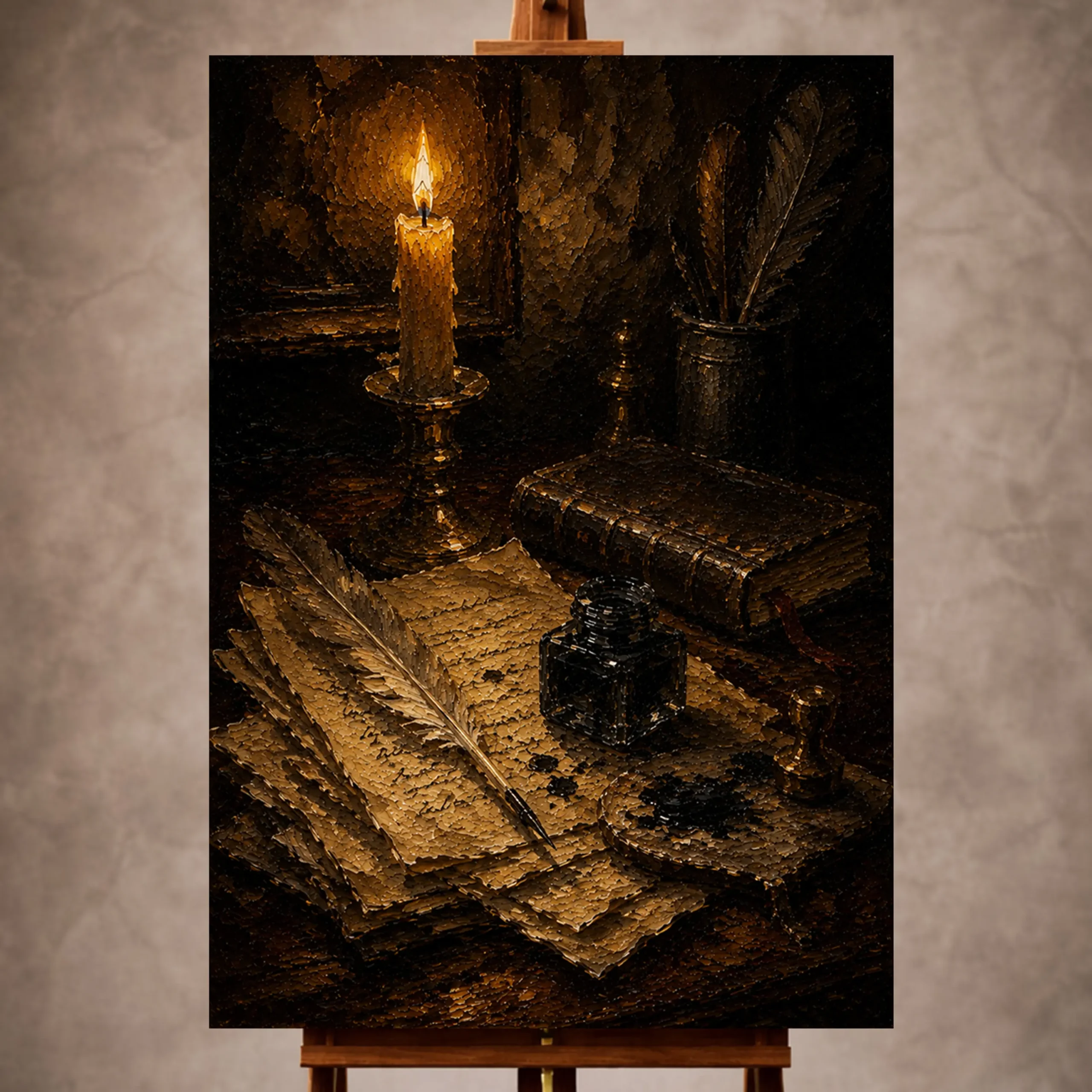Premium Wall Art Dikey Html Edition – TNBRSM025 Image 1 Dark Academia Wall Art wall art print for elegant interiors