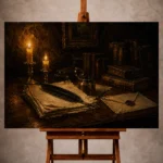 Dark Academia Wall Art wall art print for elegant interiors