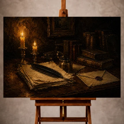 Dark Academia Wall Art wall art print for elegant interiors