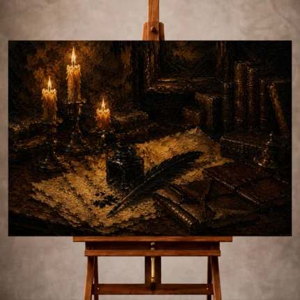 Dark Academia Wall Art wall art print for elegant interiors