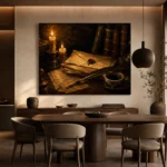 Wax Sealed Correspondence Dark Academia Wall Art Canvas Print - Image 5
