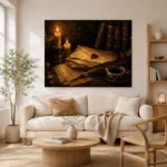Wax Sealed Correspondence Dark Academia Wall Art Canvas Print - Image 8