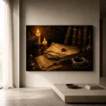 Wax Sealed Correspondence Dark Academia Wall Art Canvas Print - Image 10