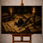 Dark Academia Wall Art wall art print for elegant interiors