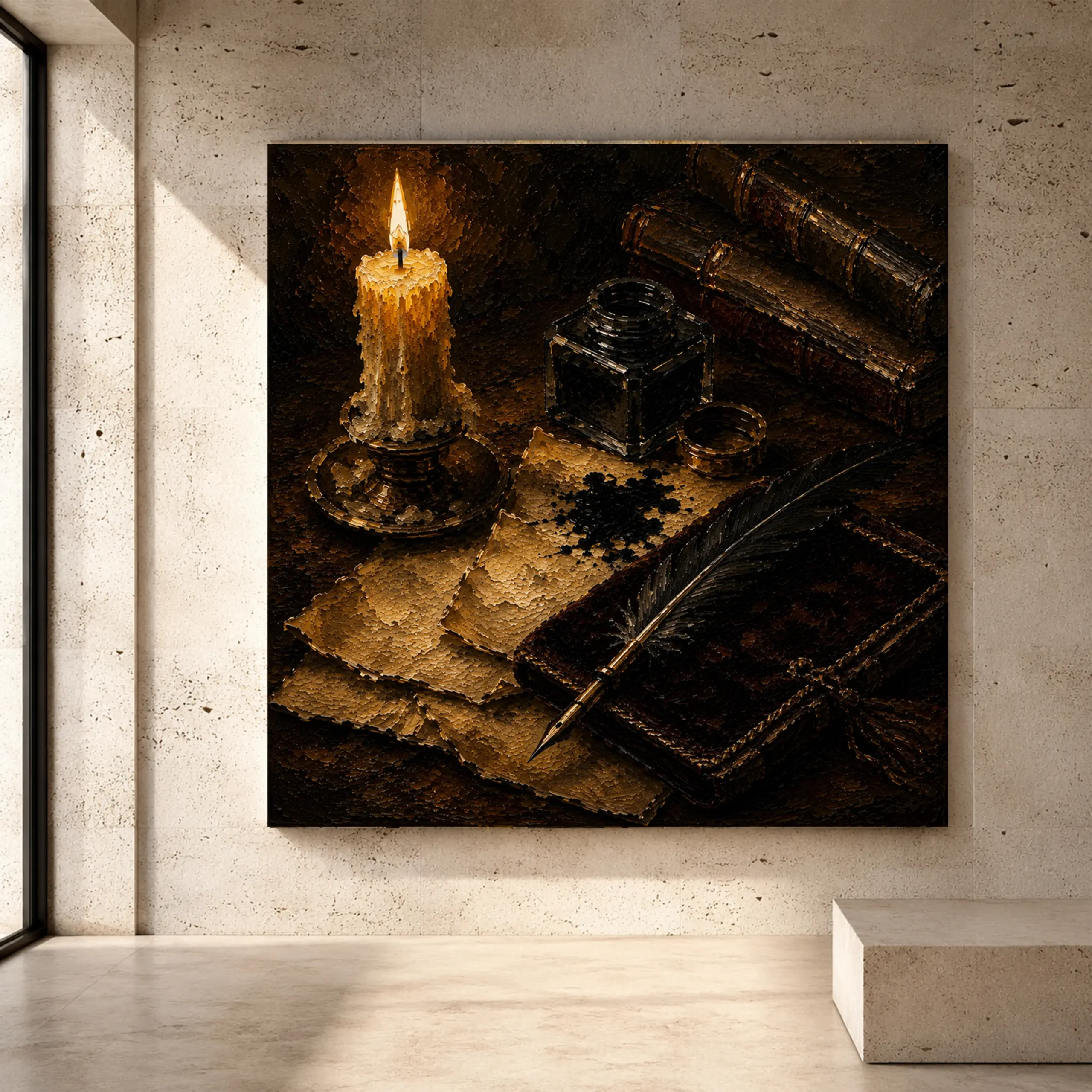 Premium Wall Art Kare Html Edition – TNBRSM032 Image 1 Dark Academia Wall Art wall art print for elegant interiors