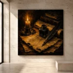 Dark Academia Wall Art wall art print for elegant interiors