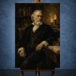 Candlelit Scholar Classical Portrait Wall Art Canvas Print - Image 2