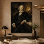 Candlelit Scholar Classical Portrait Wall Art Canvas Print - Image 7
