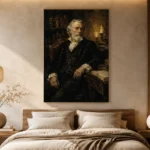 Candlelit Scholar Classical Portrait Wall Art Canvas Print - Image 8