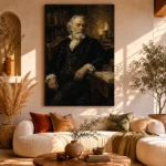 Candlelit Scholar Classical Portrait Wall Art Canvas Print - Image 11