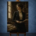 Windowlit Archivist Classical Portrait Wall Art Canvas Print - Image 2
