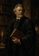Bookbound Professor Classical Portrait Wall Art Canvas Print