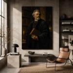 Bookbound Professor Classical Portrait Wall Art Canvas Print - Image 3