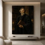 Bookbound Professor Classical Portrait Wall Art Canvas Print - Image 4
