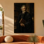 Bookbound Professor Classical Portrait Wall Art Canvas Print - Image 6