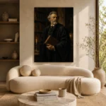 Bookbound Professor Classical Portrait Wall Art Canvas Print - Image 9