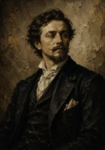 Victorian Gentleman Classical Portrait Wall Art Canvas Print