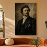 Victorian Gentleman Classical Portrait Wall Art Canvas Print - Image 6