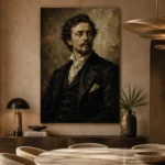 Victorian Gentleman Classical Portrait Wall Art Canvas Print - Image 7