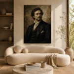 Victorian Gentleman Classical Portrait Wall Art Canvas Print - Image 9
